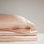 premium satin sheet blush pink