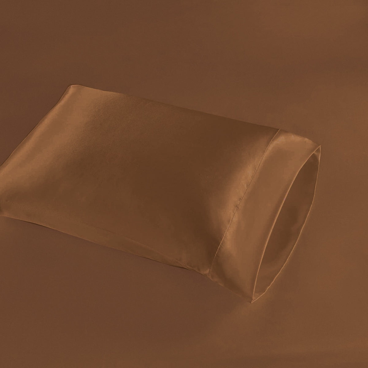 premium satin sheet brown