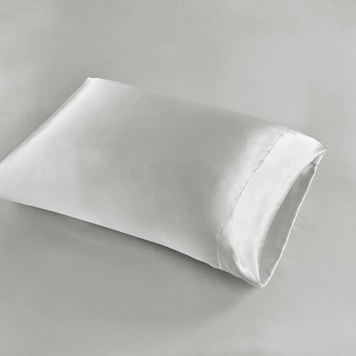 premium satin sheet grey