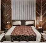 quilted bedspread set maroon 1