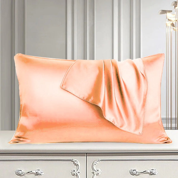 Pair of Satin Pillow Cover - Pink