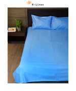 sky blue solid bed sheet set bed sheet set.