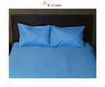 sky blue solid bed sheet set bed sheet set.