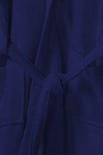 waffle bathrobe navy blue