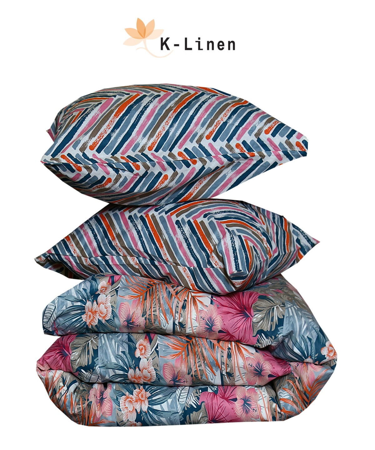 Watercolor Garden Cotton Bed Sheet Set
