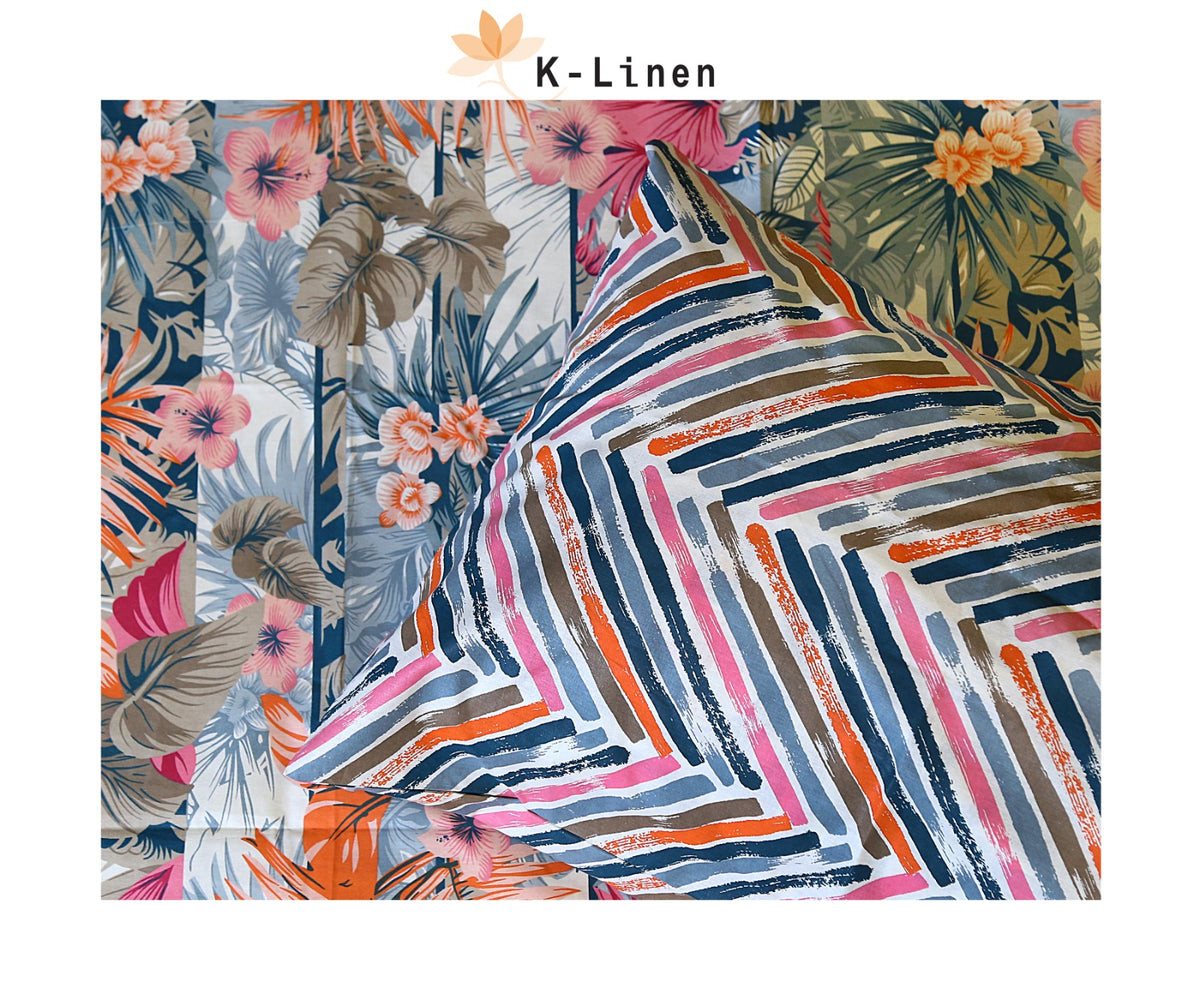 copy watercolor garden cotton bed sheet set 1 bed sheet set.