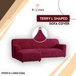 l shape terry sofa cover maroon sofa cover.