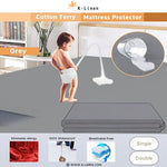 double bed water proof mattress protector grey mattress protector.