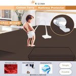 double bed water proof mattress protector brown mattress protector.