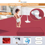 Water Proof Mattress Protector - Maroon