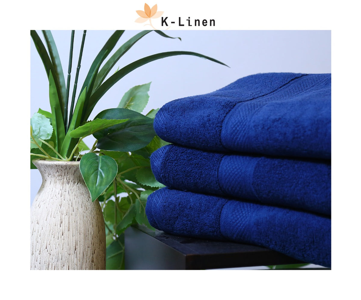zero twist towel blue towel.
