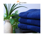 zero twist towel blue towel.