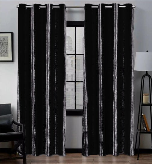premium net curtains black