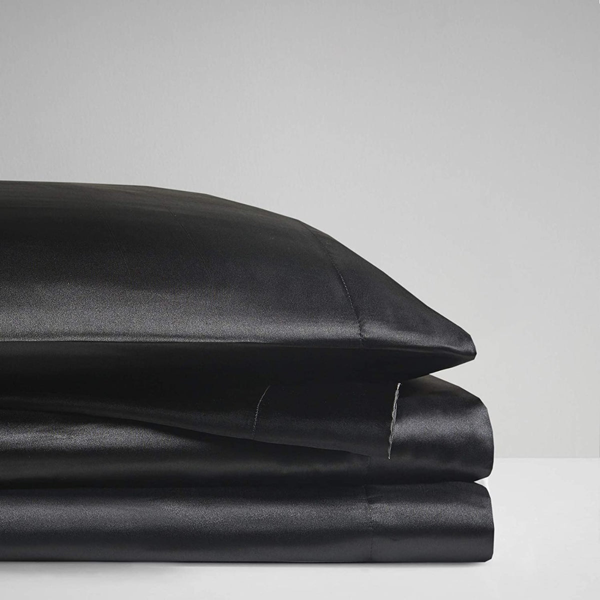 premium satin sheet black