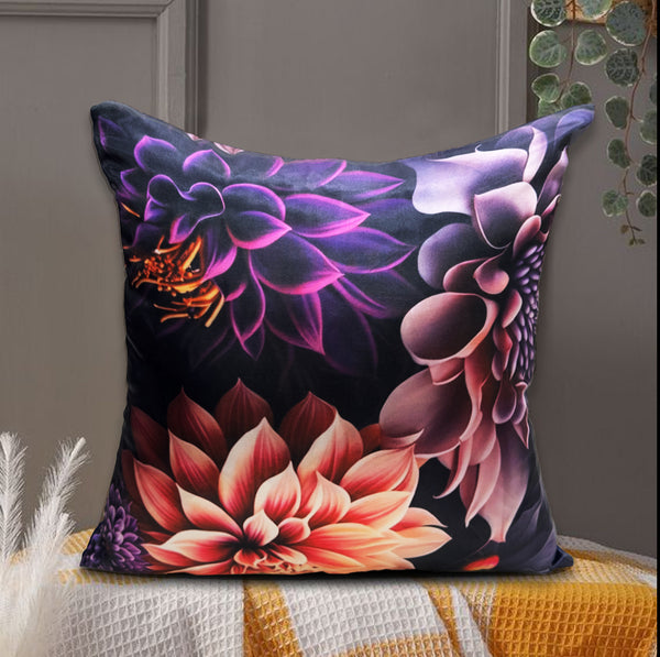 Digital Printed Silk Cushion Cover - Mariposa - Pack Of Two