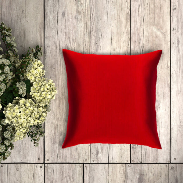 Silk Cushion Cover - Crimson Maroon