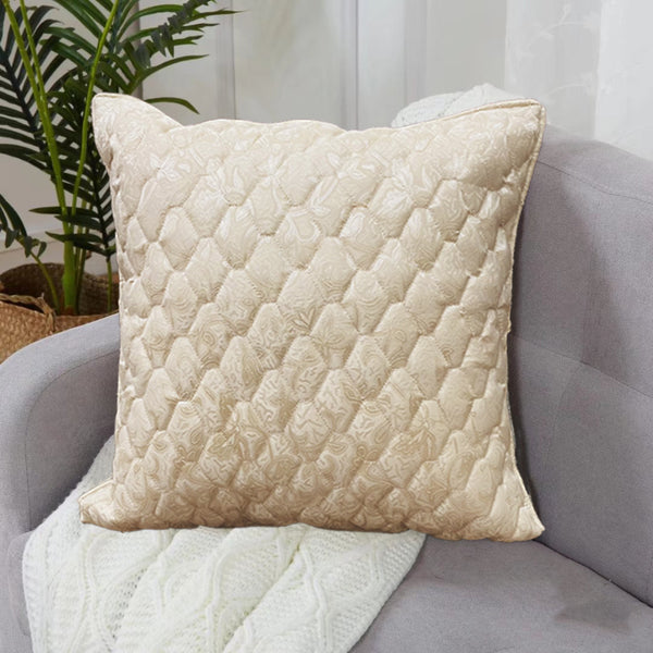 Quilted Cushion Cover - Beige - Pack Of Two