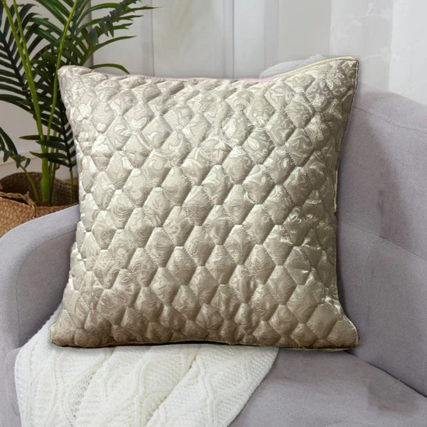 Quilted Cushion Cover - Golden - Pack Of Two