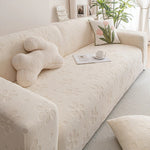 Flora Jacquard Sofa Cover - Cream