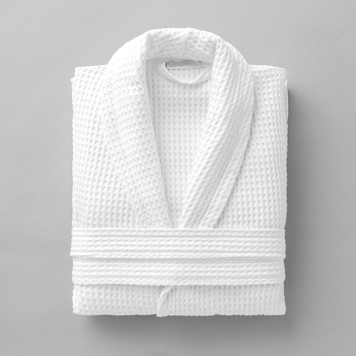 waffle bathrobe white