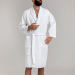 waffle bathrobe white