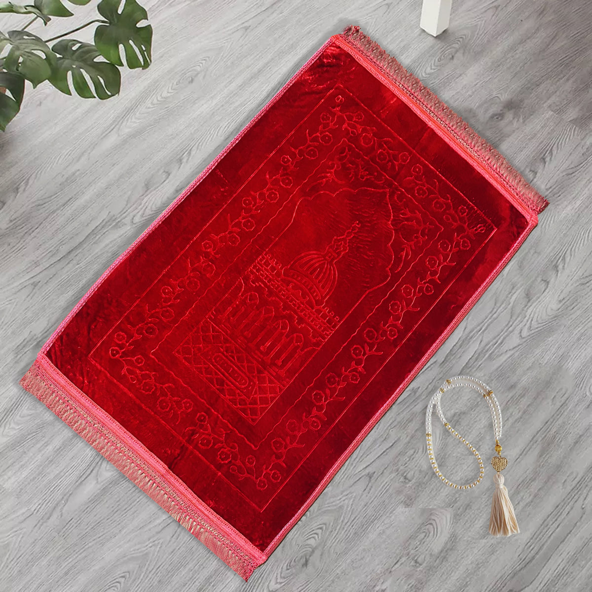premium velvet prayer mat qalb