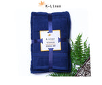 superior 3 piece towel set navy blue towel.
