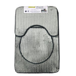 3 pcs bath matt set grey black bath mat set.