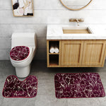 3 pcs bath set maroon bath set.