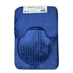 3 pcs bath matt set navy blue bath mat set.