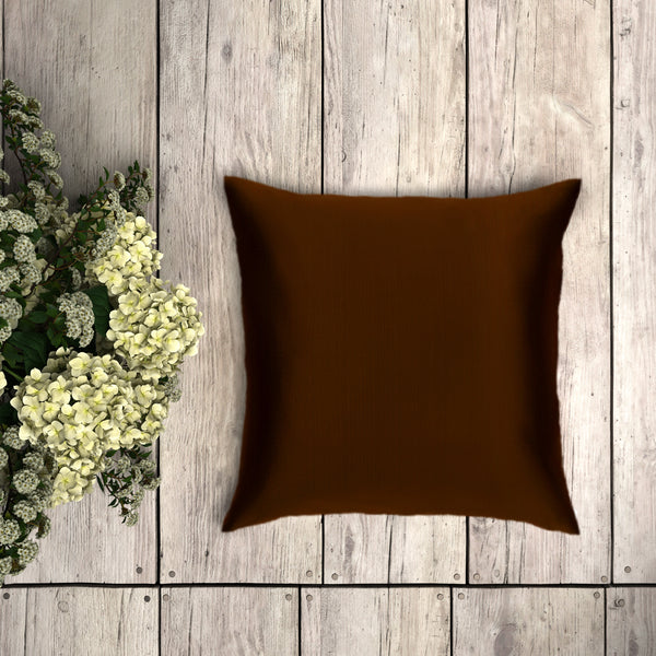 Silk Cushion Cover - Brown