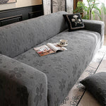 Flora Jacquard Sofa Cover - Glacier Grey