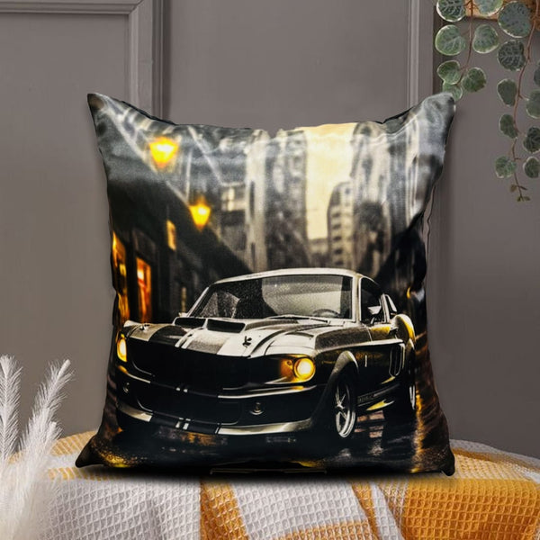 Digital Printed Silk Cushion Cover - Quixotix - Pack Of Two