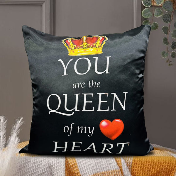 Digital Printed Silk Cushion Cover - Queen - Pack Of Two