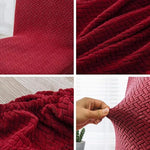 stripe jacquard chair covers maroon