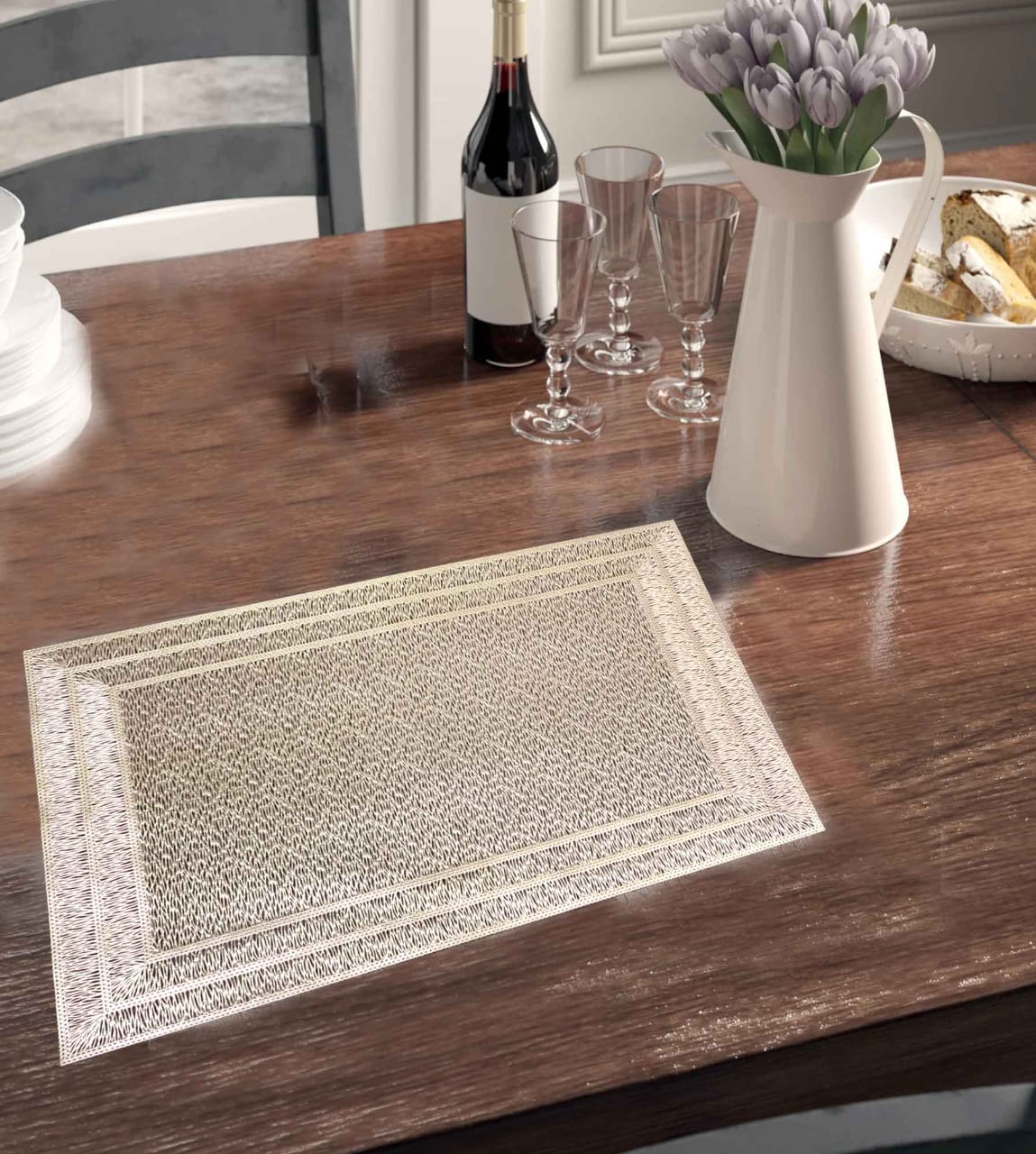 6 piece table matt halo dining table mat set.