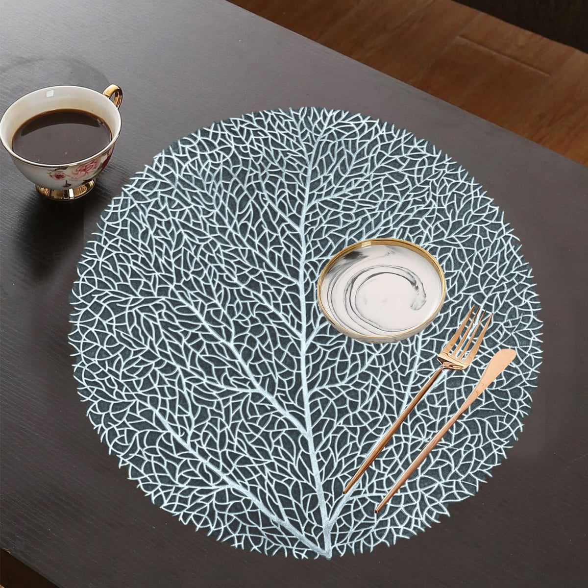 6 piece table matt mesh dining table mat set.
