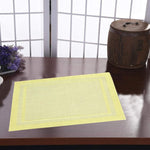 6 piece table matt yellow dining table mat set.