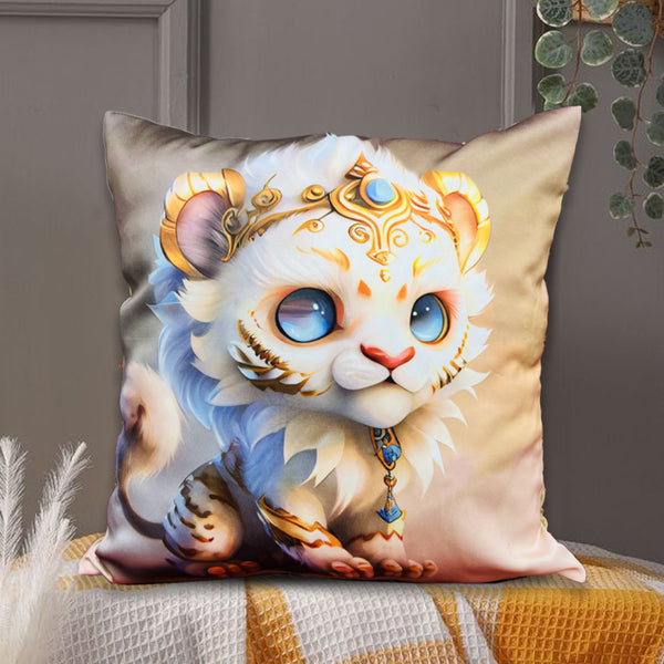 Digital Printed Silk Cushion Cover - Majesty Cubotron - Pack Of Two