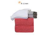 towel set 6 pcs white grey pink towel.