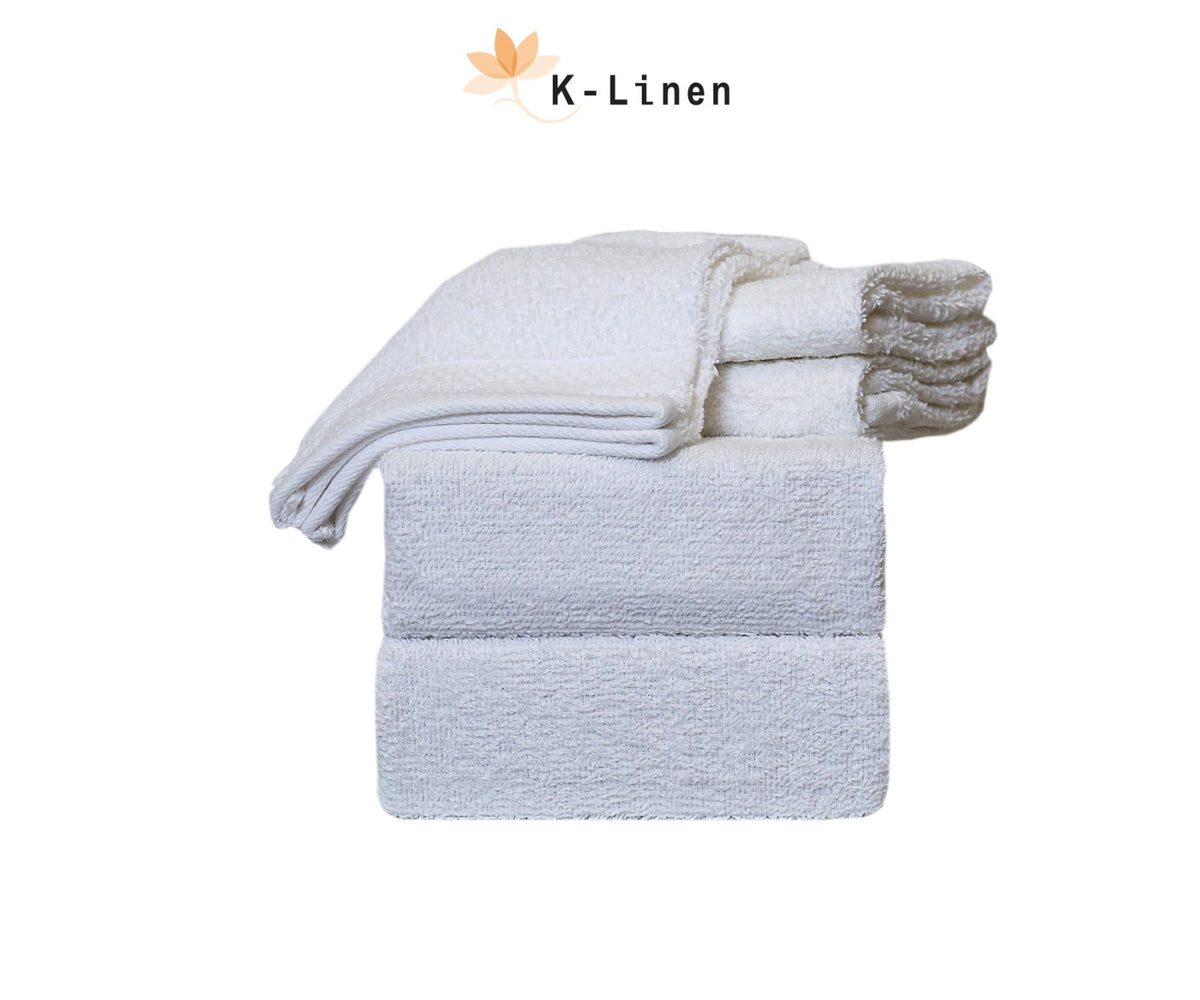towel set 6 pcs blue white 1 towel.