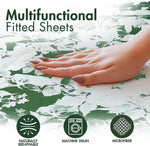 Hunter Green Leaves Bed Sheet Set