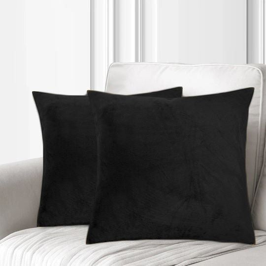 Velvet Premium Cushion Cover -  Black