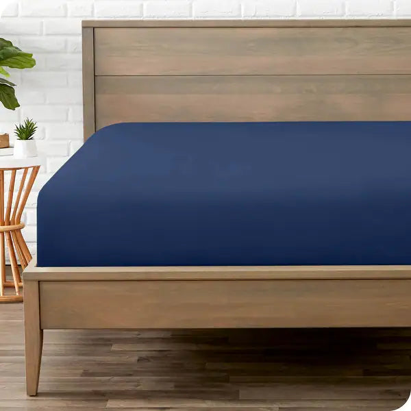 Jersey Bed Fitted Sheet - Navy Blue