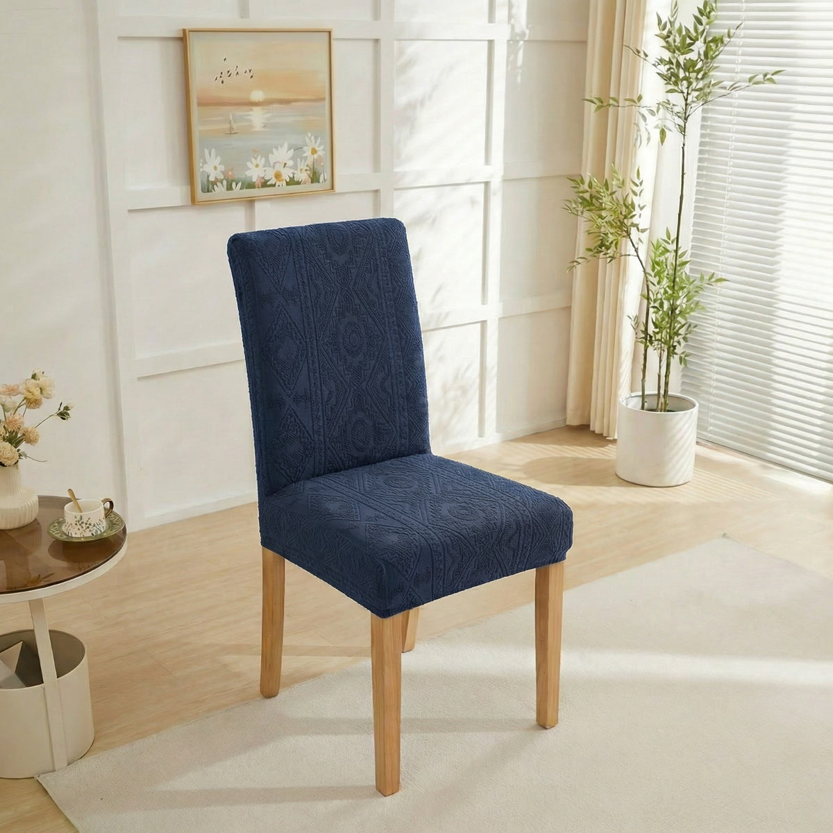 Bohemian Chair Cover Navy Blue