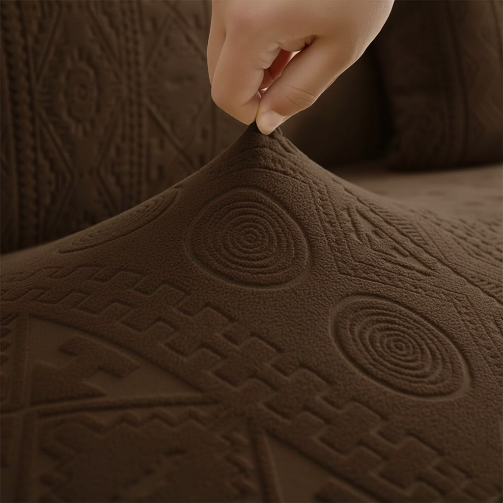 Bohemian Sofa Cover Brown
