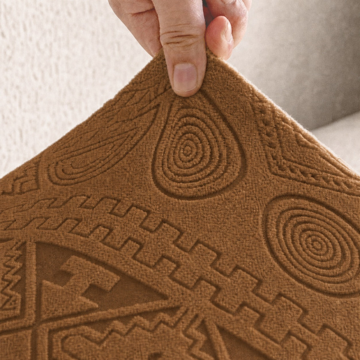 Bohemian Sofa Cover Camel Brown 