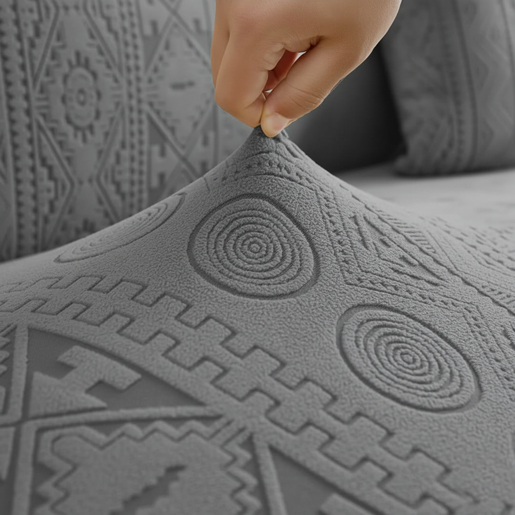 Bohemian Sofa Cover Grey