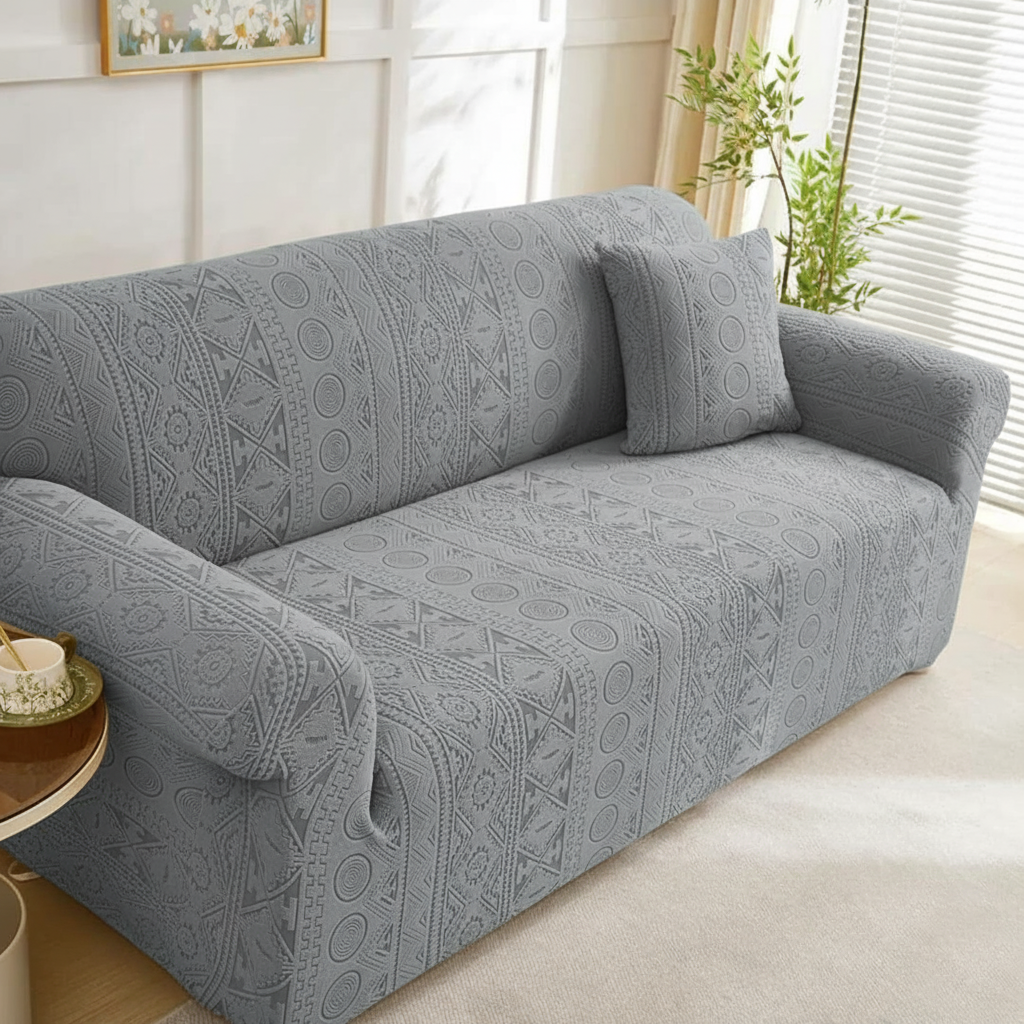 Bohemian Sofa Cover Grey 3