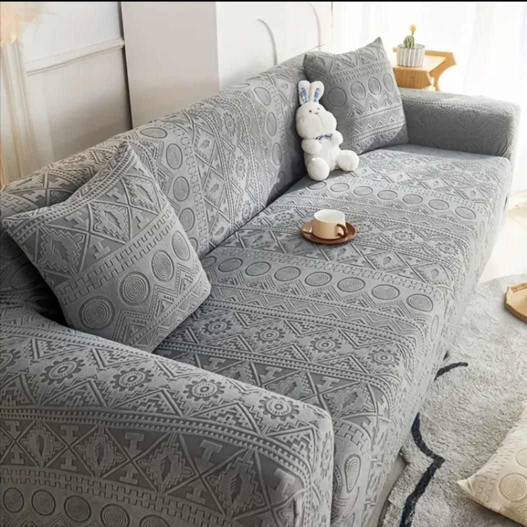 Bohemian Sofa Cover Grey